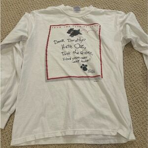 Vintage 90's Wizard of Oz From The Desk Of Toto Long Sleeve shirt size Small